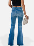 Button Fly Bootcut Jeans with Pockets thumbnail 3