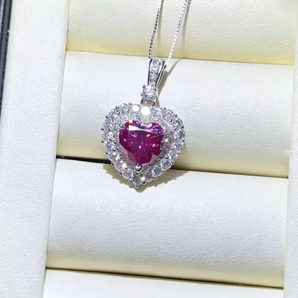 1 Carat 925 Sterling Silver Moissanite Necklace