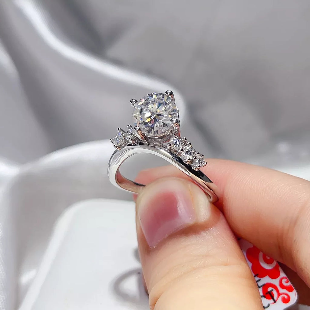 2 Carat 925 Sterling Silver Moissanite Ring