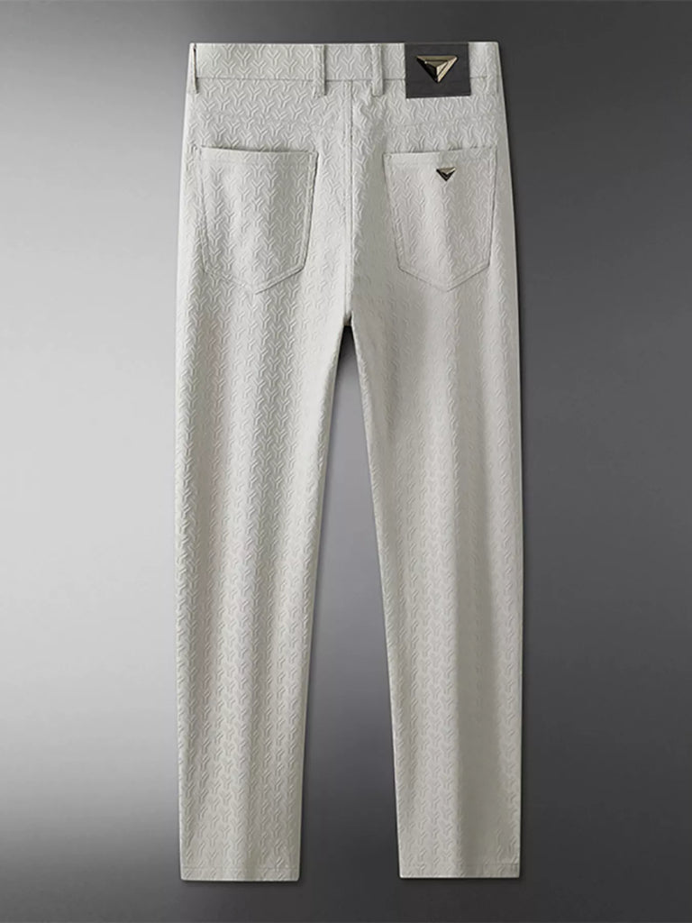 Men's Textured Straight-Leg Pants