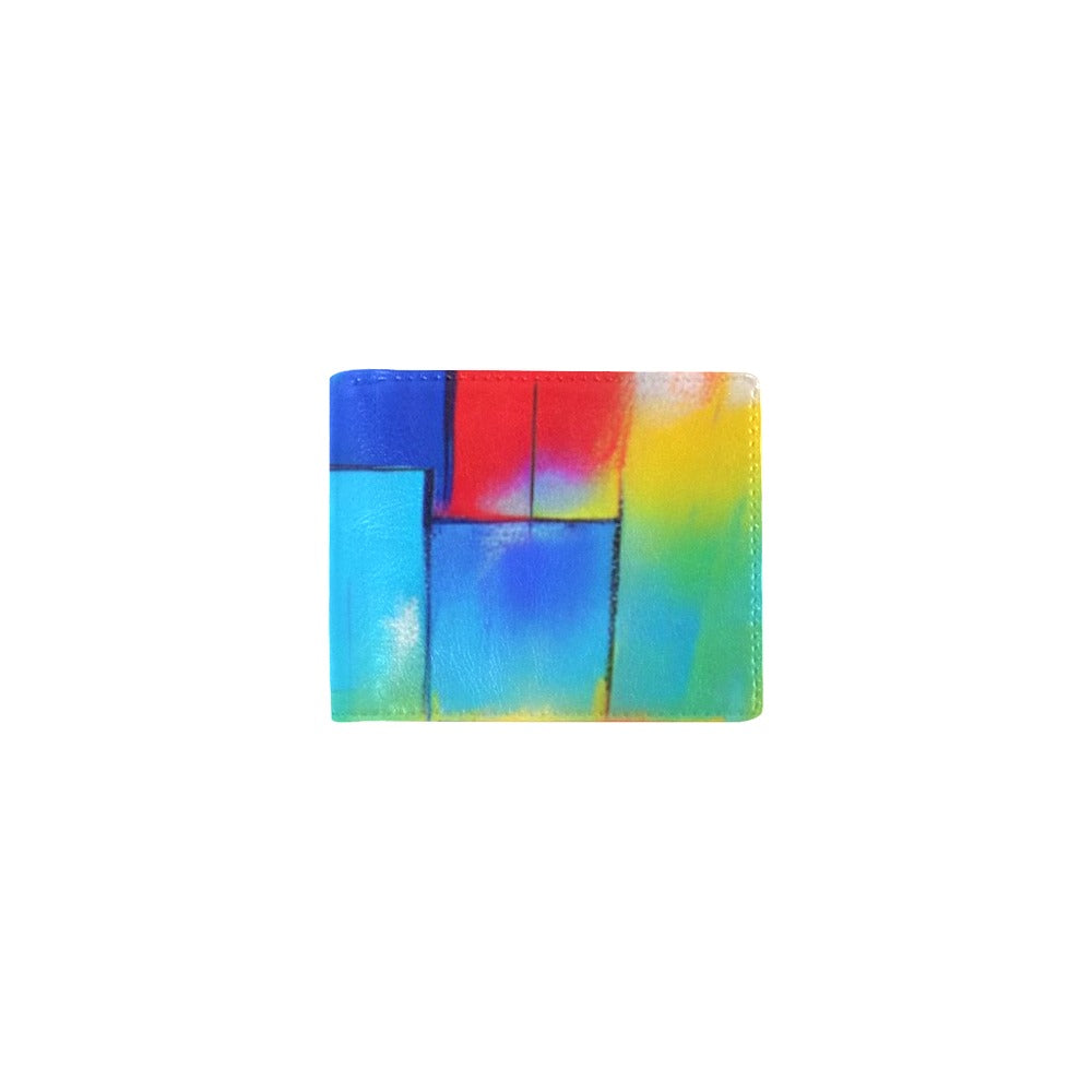 Bifold Stylish Men’s Wallet – PU Leather All-Over Print Slim Card & Cash Wallet