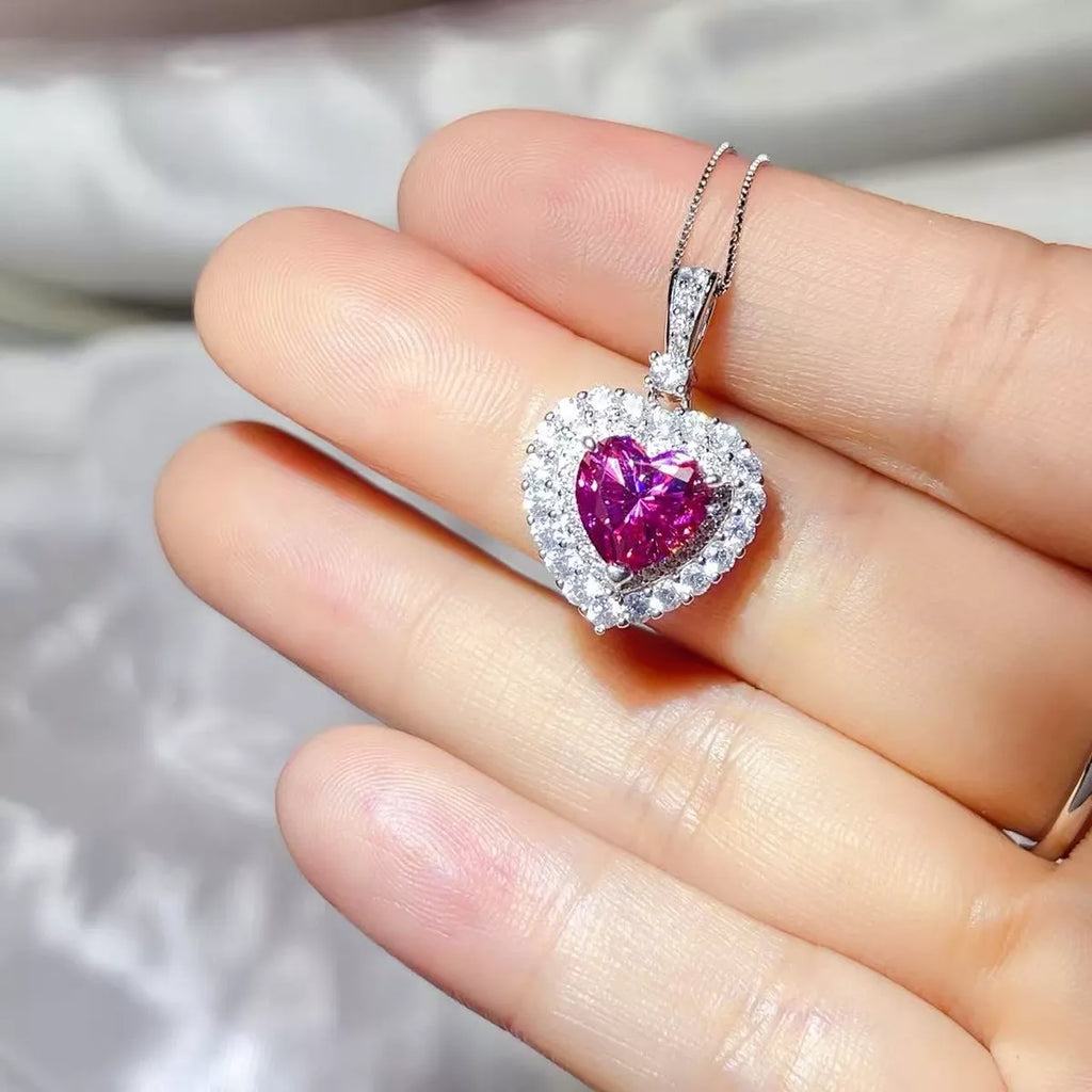 1 Carat 925 Sterling Silver Moissanite Necklace
