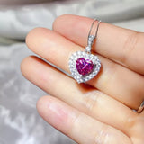 1 Carat 925 Sterling Silver Moissanite Necklace thumbnail 1