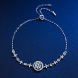 1 Carat Moissanite 925 Sterling Silver Bracelet thumbnail 6
